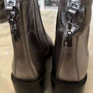 Coach Gray Leather Boots